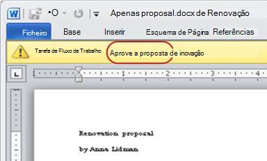 Item a ser revisto com texto Reveja realçado