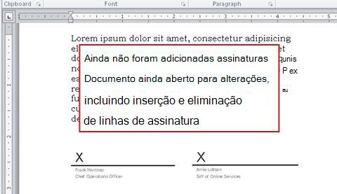 Documento sem a primeira assinatura, pelo que continua aberto a alterações