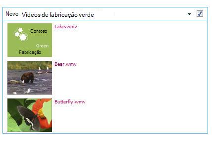 Exemplo de uma Peça Web Consulta de Conteúdo