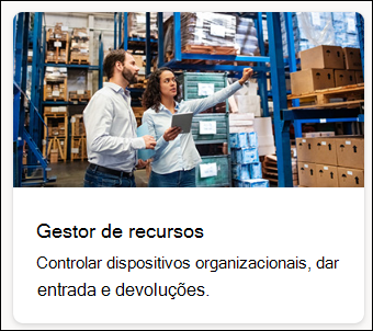 captura de ecrã do Modelo do gestor de recursos