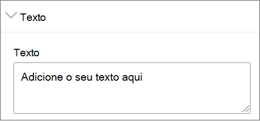 Introdução de texto