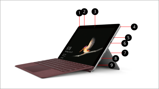 Surface Go com balões