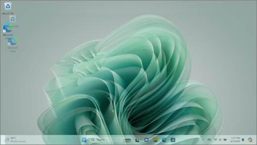 Mostra um ecrã do Surface com uma imagem desfocada.ed