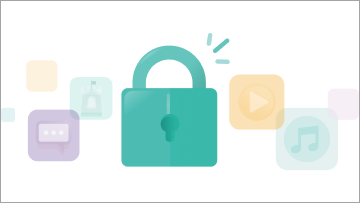 Captura de ecrã a mostrar fechaduras de segurança.