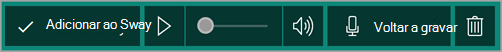 Adicionar uma gravação ao Sway
