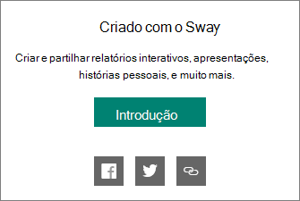Rodapé informativo Criado com o Sway