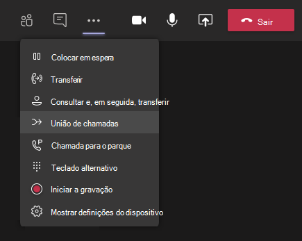 Botão Ligar em série no menu
