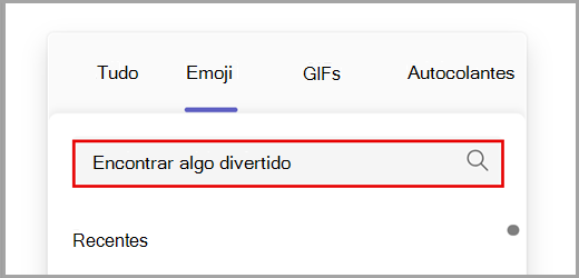 Procure todas as opções de emojis.