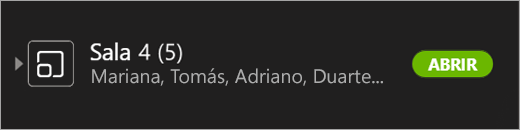 Uma Sala Simultânea aberta.
