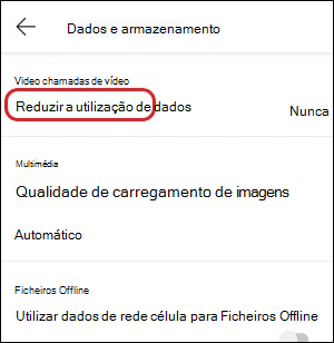 Teams-mobile-reduce data usage setting