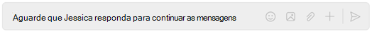 Janela de chat aguarde pela resposta