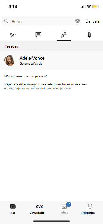 captura de ecrã das definições do perfil móvel