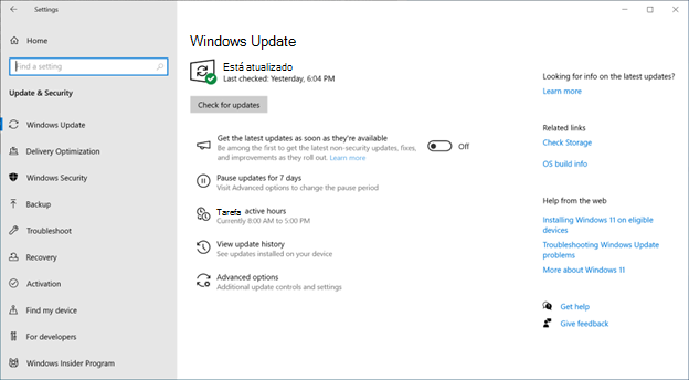 Windows Update ícone.