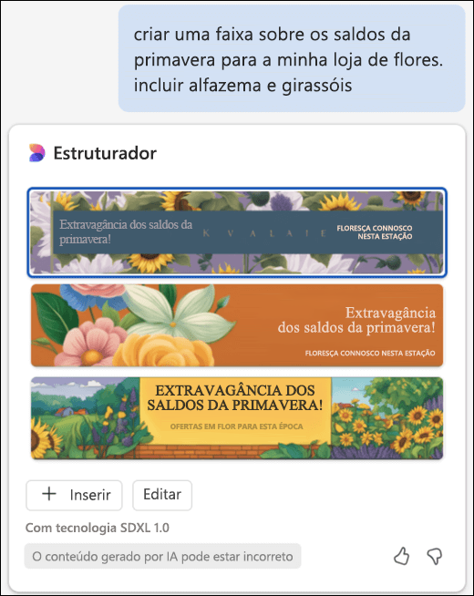 Faixa personalizada concebida pelo Copilot.