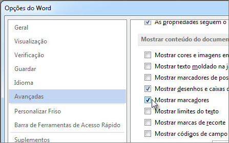 Opções do Word