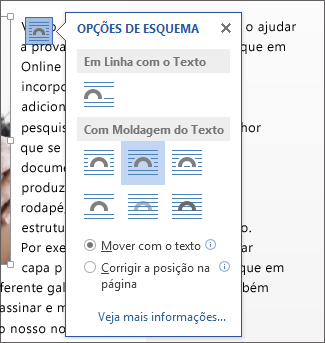 Caixa Opções de Esquema