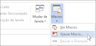 Comando Gravar Macro
