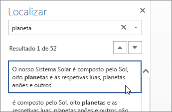 Encontrar painel no Word Online
