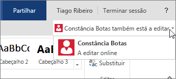 Autores no Word Online