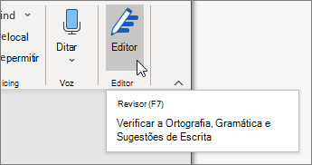 Selecione o Editor no separador Base ou prima F7 para abrir o painel do Editor.
