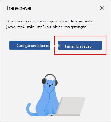 Selecione Iniciar gravação