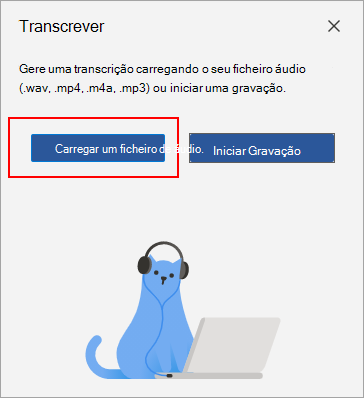 Selecione Carregar áudio