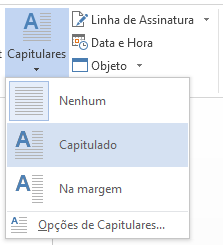 No menu Capitulares, selecione Capitulada.