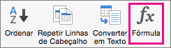 No separador Esquema, selecione Fórmula