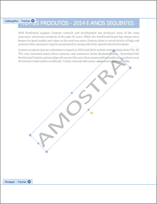 Imagem de documento com a marca d'água Rascunho.