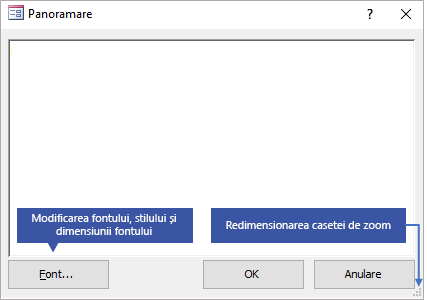 Utilizarea casetei Zoom
