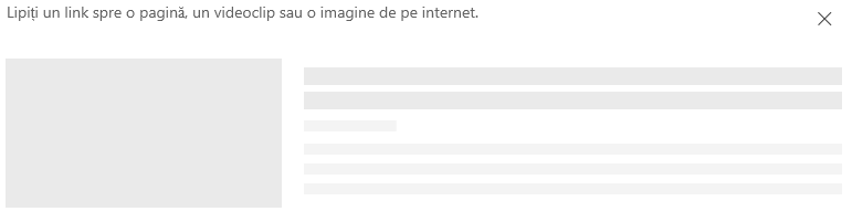 Captură de ecran cu lipirea unui link în SharePoint.
