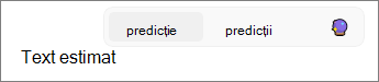 Predicția textului în Outlook activată în Windows 11.