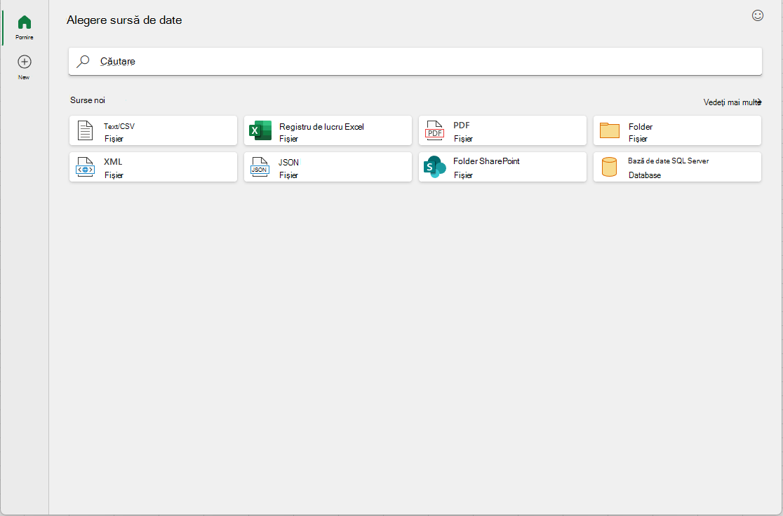 Modern Get Data Dialog Home Tab