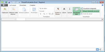 Fereastra PowerPivot