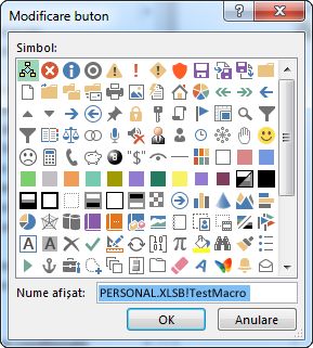 Caseta de dialog Modificare buton