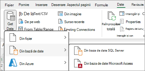 Importul datelor din Access