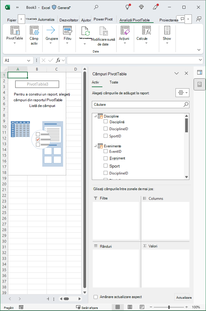 Pivot Table necompletat
