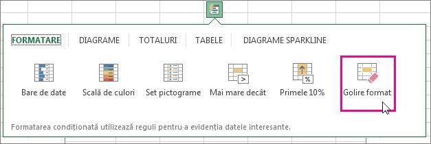 Opțiune Golire