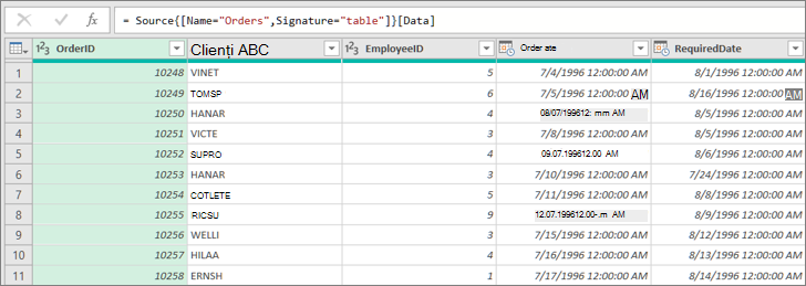 Editorul de interogare Power Query