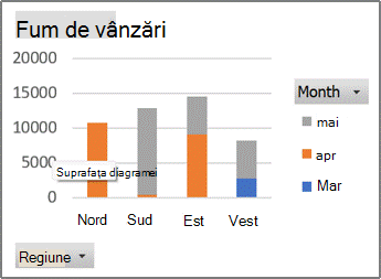 Exemplu de raport PivotChart