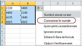 Comanda Conversie în număr