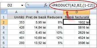 The formula is shown in the formula bar