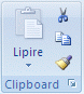 Grupul Clipboard de pe fila Pornire