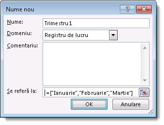 Caseta de dialog Nume nou