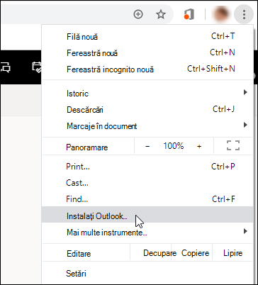 Instalarea Outlook