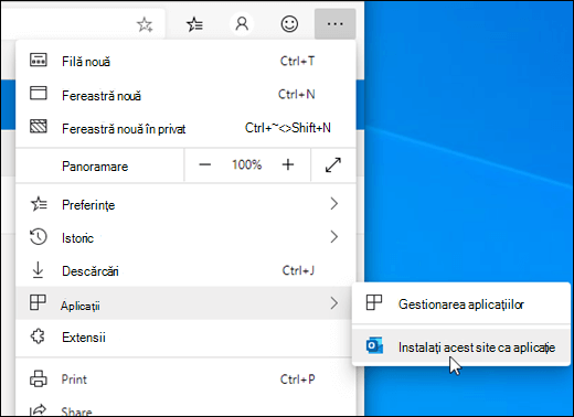 Instalați acest site ca aplicație