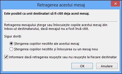 Caseta Retragerea acestui mesaj
