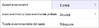Alegeți Editare sau Anulare din meniul contextual