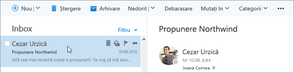O captură de ecran cu bara de meniu.