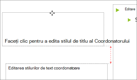 Mutarea unui substituent într-un diapozitiv
